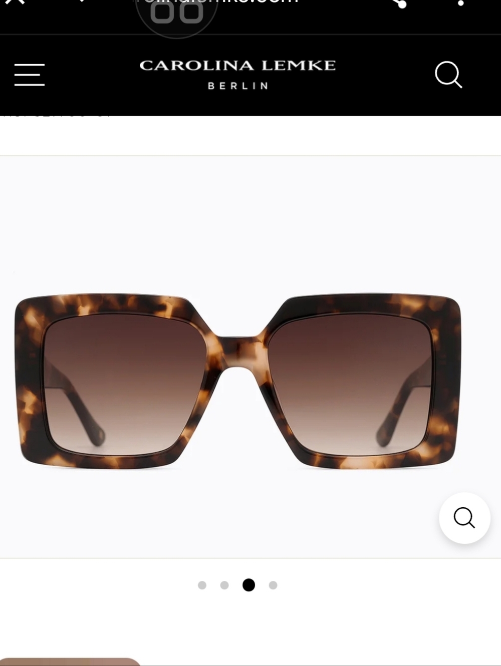 NIB $359 Carolina Lemke Berlin Eyewear Roma Beige CL 7901-05 - Picture 2 of 6